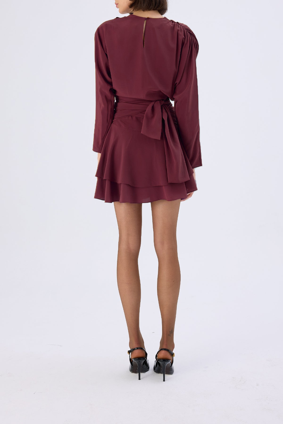 JANIS DRESS BURGUNDY