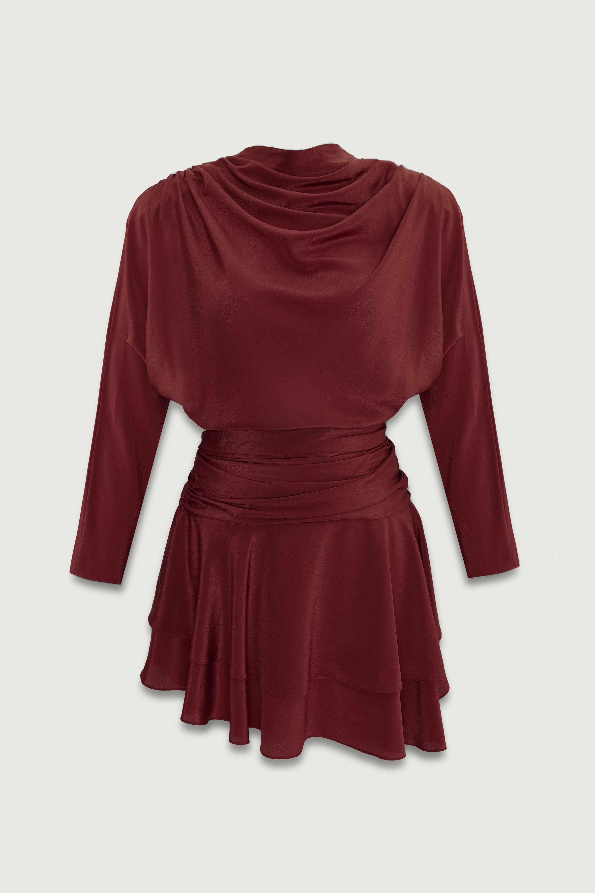 JANIS DRESS BURGUNDY